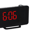 LED Digital Alarm Clock Table Clocks USB Wake up FM Radio Projector (Red)