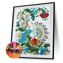 Partial Special Shape Crystal Drill Diamond Painting Peacock Draw (YK190) Newly