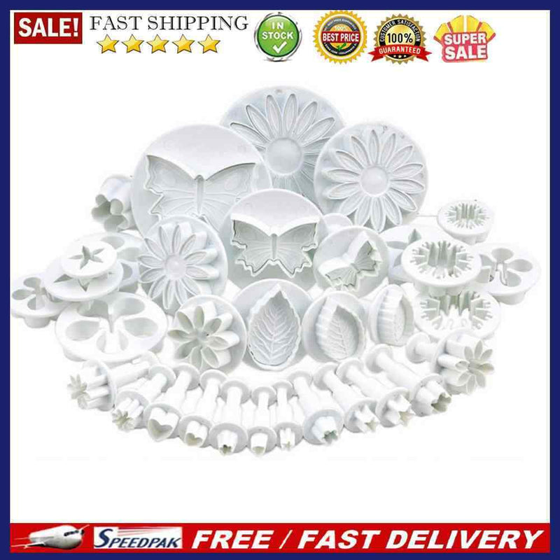 Plastic Flower Fondant Baking Mould Cookies Mold Cake Icing Plunger Decor Too