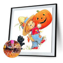 5D Diamond Painting Halloween pumpkin Full Round Drill Rhinestone Kit