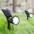 12LED Solar Lamp Outdoor Lawn Spotlight Colorful Ground Plug Light (White) Newly