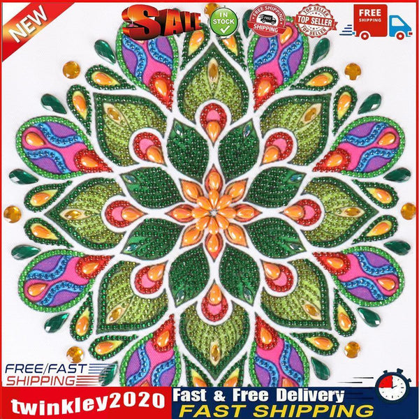 DIY Mosaic Mandala Pattern Part Special Shape Diamond Painting Kit (YK134) Newly