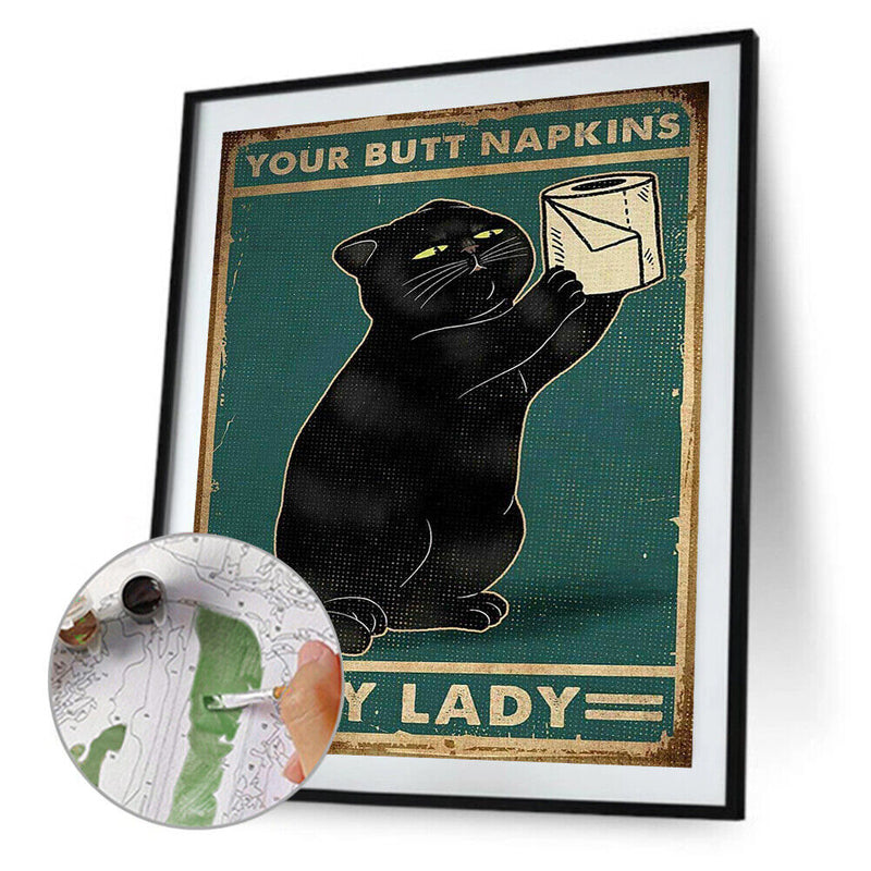 Retro Animal Poster Oil Paint By Numbers Kits Canvas DIY Home Decoration Gi