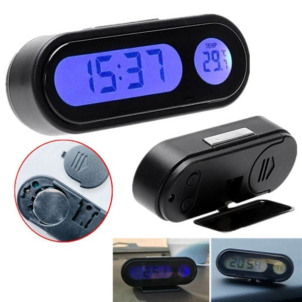 Display Car Electronic Clock Time Watch Auto Thermometer Auto Dashboard Clocks