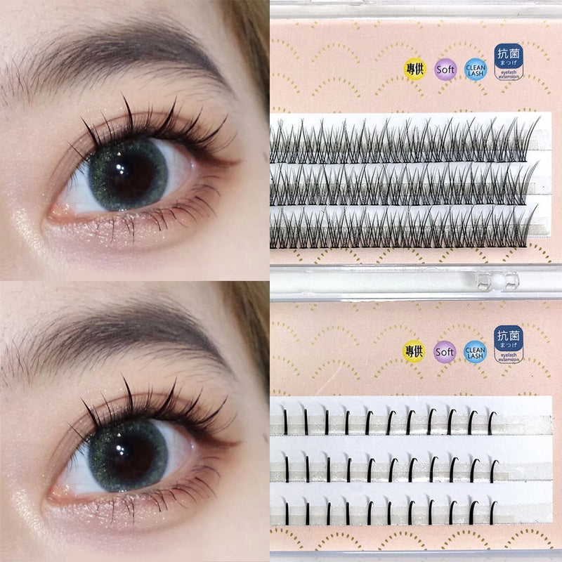 Eyelashes Individual Eyelashes A Shape&Fish Tails Mixed 2 Styles Eyelashes