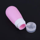 Silicone Refillable Bottle Makeup Liquid Travel Container(Pink)(80ml)
