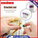 Crochet Needles 9 Piece ABS Knitting Crochet Needles Double Color Plastic Handle