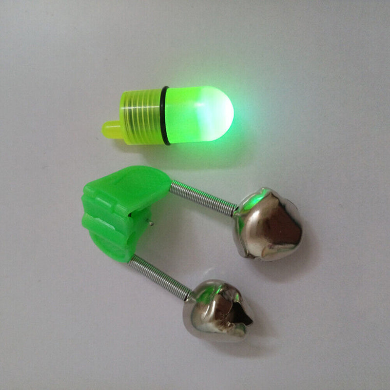 10pcs Electronic LED Night Fishing Rod Bite Alarm Double Bell Sea Fishing Tools