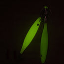 5pcs Luminous Shrimp Lures 8cm Squid Jig Hook Octopus Hard Baits (Green) Newly