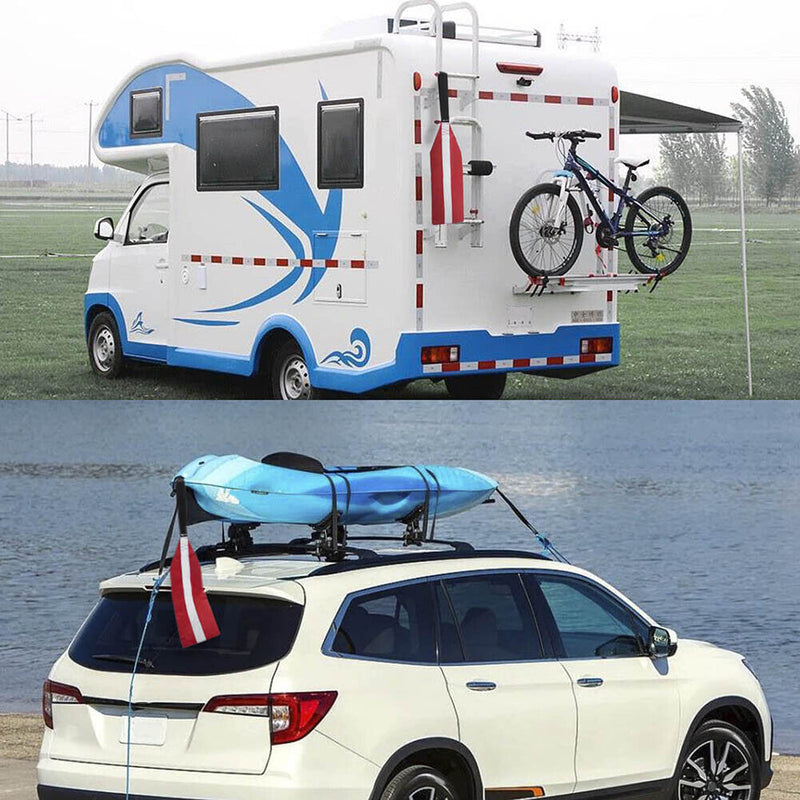 Red Safety Travel Flag for Kayak Canoes Towing Warning Flag Fishing Boat Fl