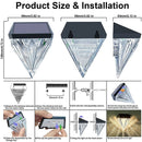 Park Decoration Fence Light Solar Diamond Wall Light Porch Lights Solar Lamp