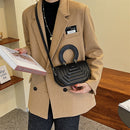 Female Retro Pure Color Crossbody Bag Women Trending Small Capacity Handbag