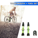 1 Pair 48mm Alloy Stem Presta Valve + Tool for Road Mountain Bike Tubeless Tire