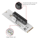 NGFF M.2 to PCI-E 4X Riser Card M2 Key M to PCIE X4 Adapter with LED Indicator