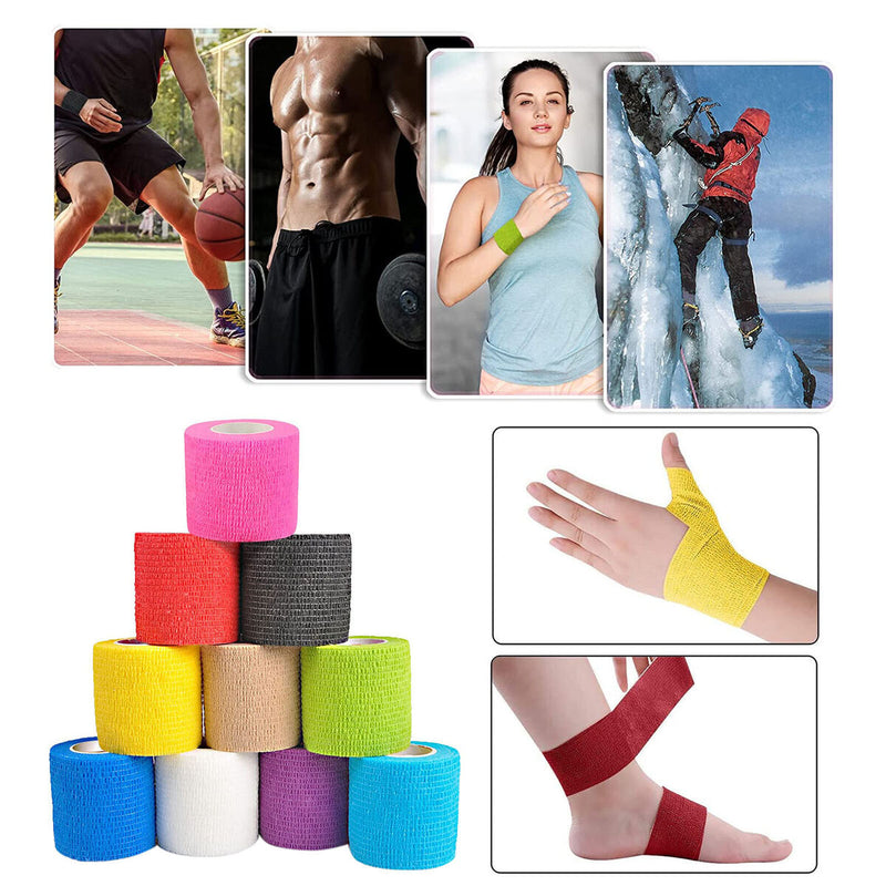 Self Adherent Wrap Bandages-Sport Breathable Wound Tape First Aid Non Woven