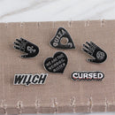 Bag Accessories Women Halloween Brooch Hand Heart Pin Witch Buckle Brooch Badge