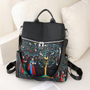 Retro Ethnic Backpack Women Student Girl Oxford Cloth Large School Book Bags