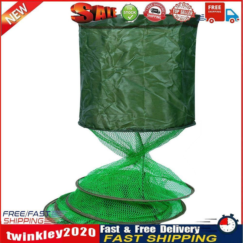 Fish Basket Live Fish Net Folding Glue Coating Fishing Tackle (25x200cm) Newly