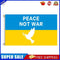 Peace Dove Banner Peace Not War Polyester Hanging Flags for Garden Decor