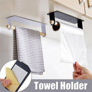 Kitchen Towel Holder Bathroom Roll Paper Storage Rack Tissue Shelf (White) Newly