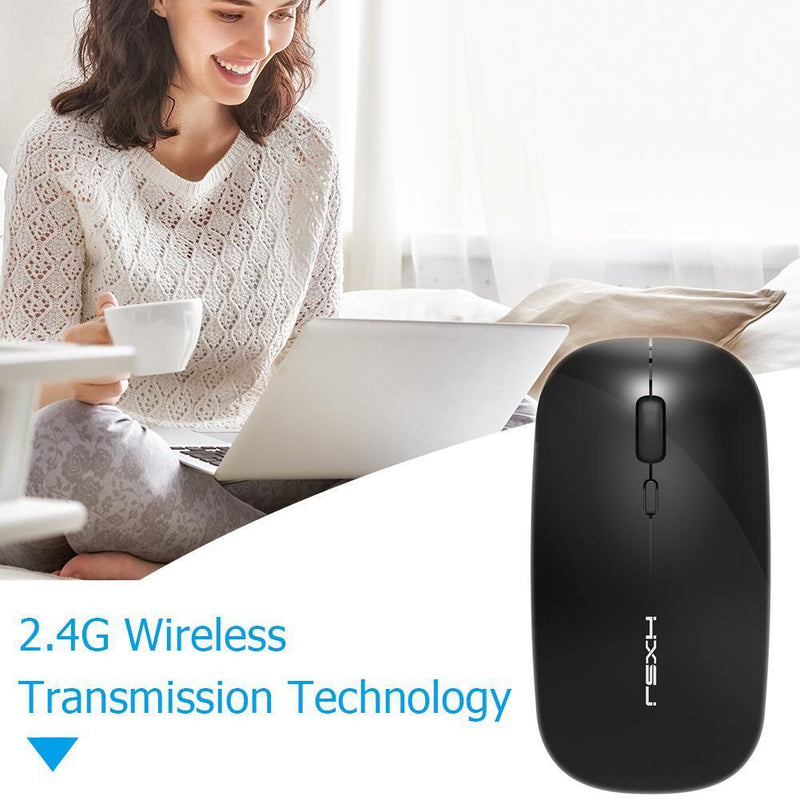 HXSJ M60 Rechargeable Wireless Optical Mouse Mute Office Mice for PC Computer