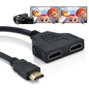 Cable Compatible Adapter One Input To Two Output HD-MI Distributor Converter