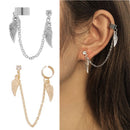 Piercing Jewelry Tragus Earrings Wing Earrings Ear Cuff with Long Chain Tassel