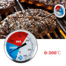 Stainless Steel BBQ Smoker Grill Thermometer Kitchen Bakeware Temperature Gauge