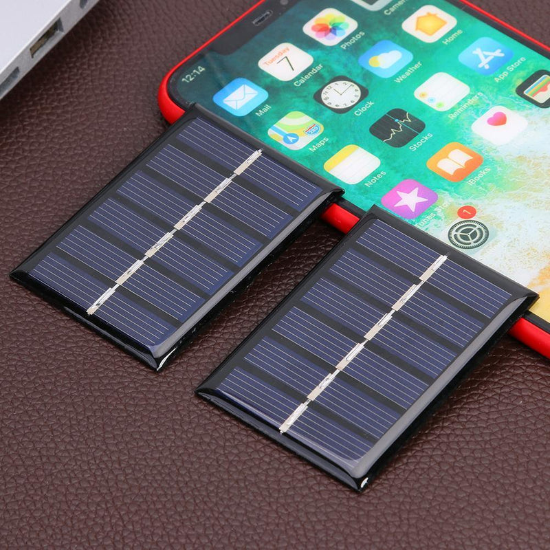 Portable 0.3W 3V Solar Panel Charger 65x48mm Mini DIY Solar Module (2pcs) Newly