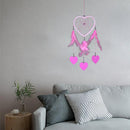 DIY Feathers Peach Heart Crafts Dreamcatcher Handmade Dream Catcher Net