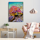 Canvas Oil Wall Art Picture DIY Sea Turtle Painting By Numbers Kit Ornaments