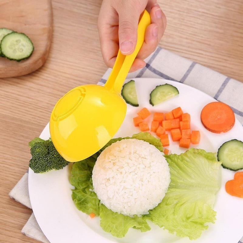 Rice Scoop Mold Non-stick DIY Sushi Mold Rice Ball Round Half Spoon M6P9