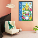 5D DIY Diamond Drawing Garden Gnome Special-shaped Partial Drill Wall Decor Art