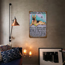 Weatherproof Retro Dog Sign Iron Painting Wall Drawing Templates for Home