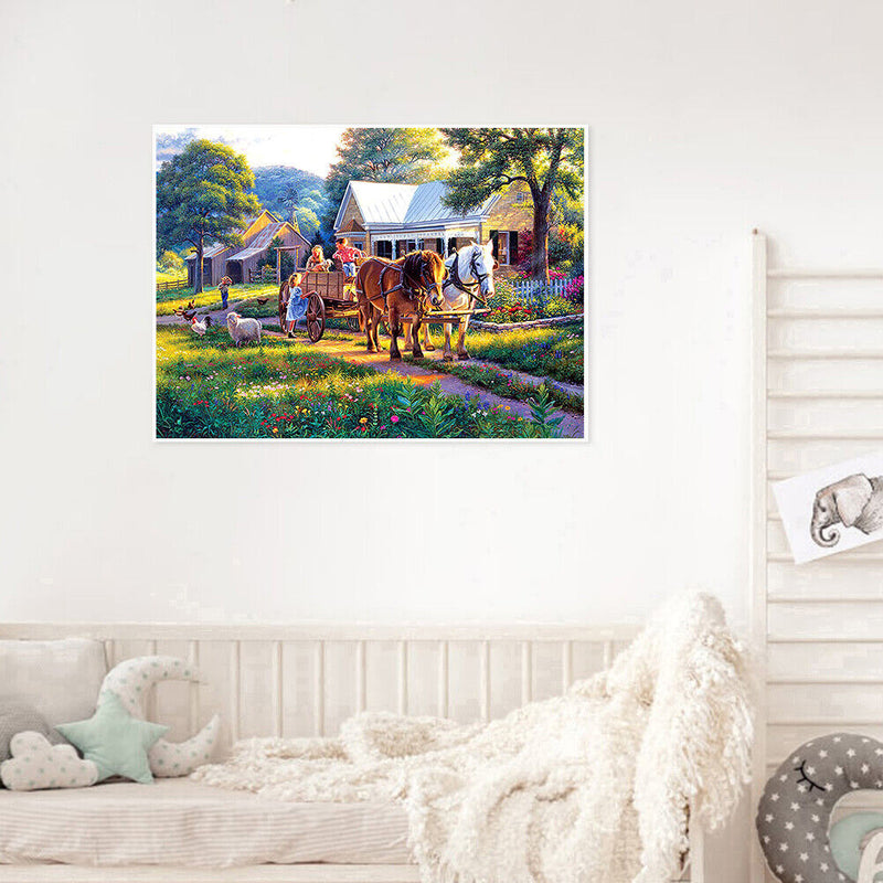 DIY Paint By Number Kit Farm Scenery No Frame for Home Decoration Art Gift