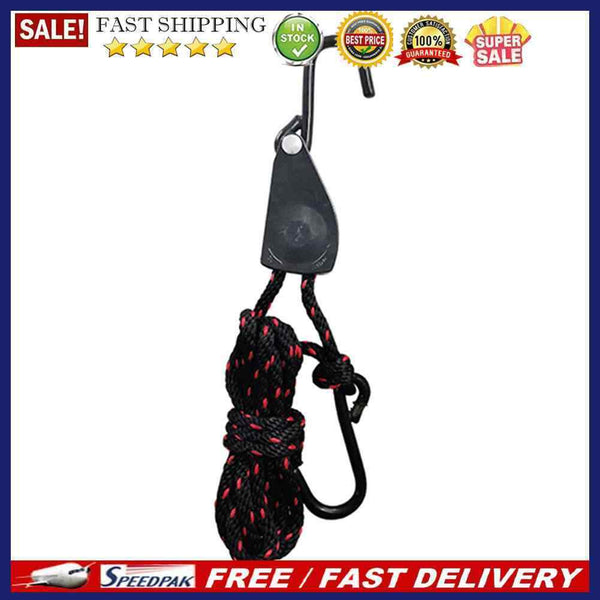 Adjustable 3/8 inch Lanyard Hanging for Tent Lamp Hanger Lifting Pulley Hook