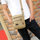 Men Daily Canvas Shoulder Messenger Bag Fashion Travel Zipper Crossbody Bag