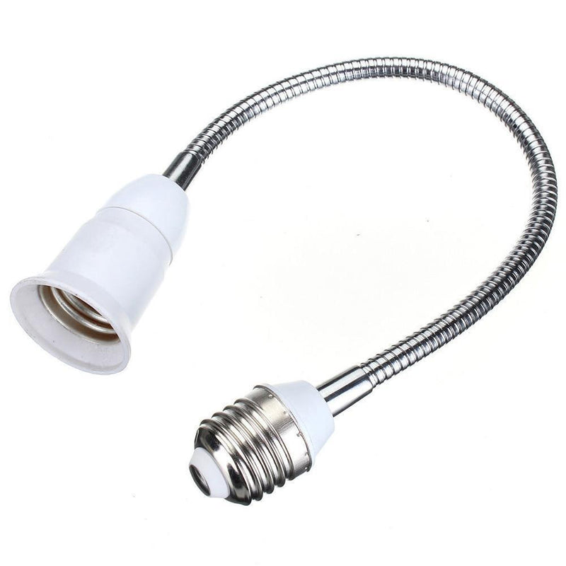 10pc E27 LED Light Bulb Lamp Holder Flexible Extension Adapter Socket(60cm)