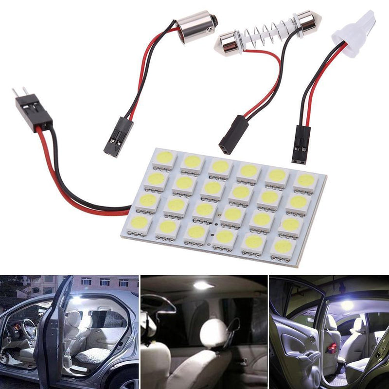 T10 5050 24SMD LED Panel Car Interior White Light Festoon Dome Lamp Blub Newly