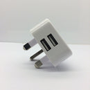 UK Mains Charging Wall Charger USB Receiver Adapters 3 Pin Plug Charger Adapter