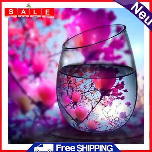 DIY Hand Painted Cup Landscape Acrylic Coloring Picture Oil Paint by Numbers