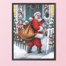 Full Cross Stitch 11CT Sending Gift Santa Counted Embroidery DIY Wall Art Crafts
