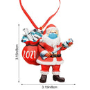 Christmas Ornament Vaccine Pendants Survivor Santa Claus Xmas Tree Hanging