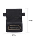 90-Degree HDMI Female to Female Clutch Adapter Converter with Screw Locks