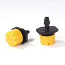 100pcs Adjustable Water Dropper Irrigation Hose Drip Head (Yellow)