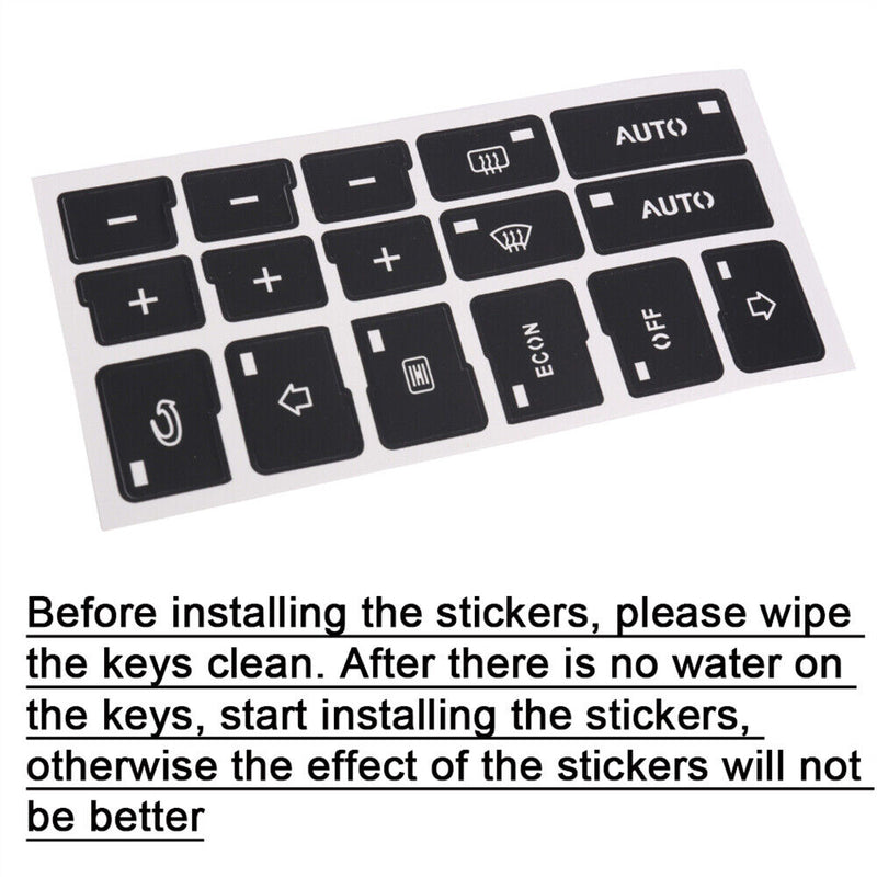 AC Climate Control Button Repair Decals Stickers For AUDI A4 B6 B7 2000-2004
