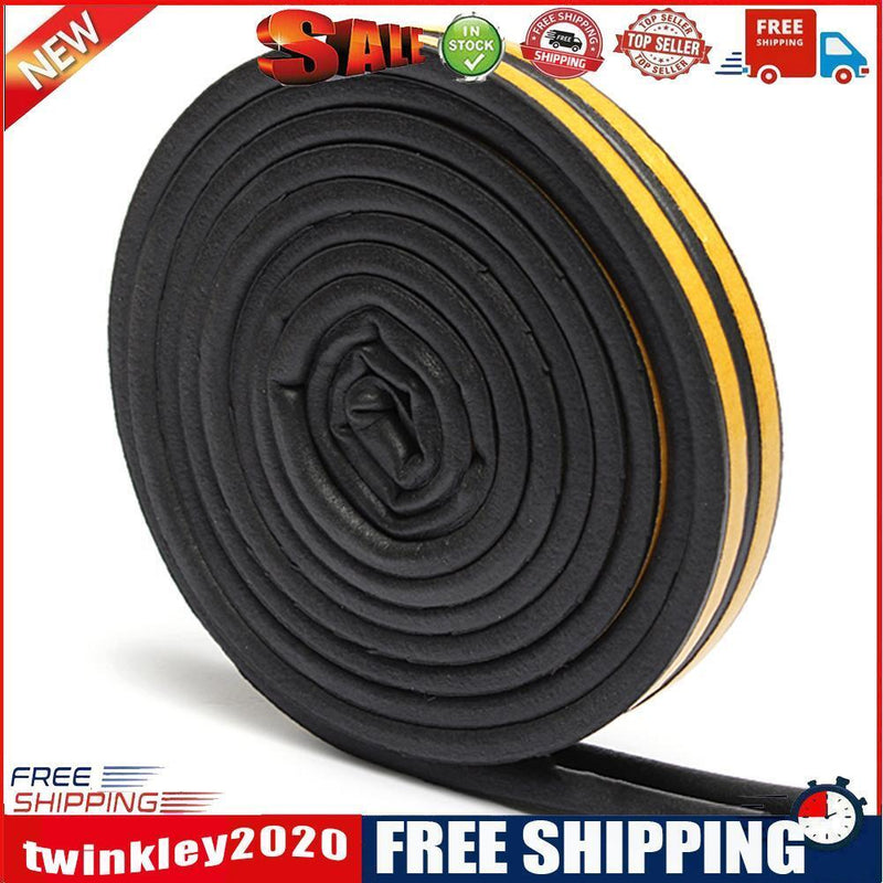 Self-adhesive Soundproofing Anti Collision Windows Seal Strip (10m Black)