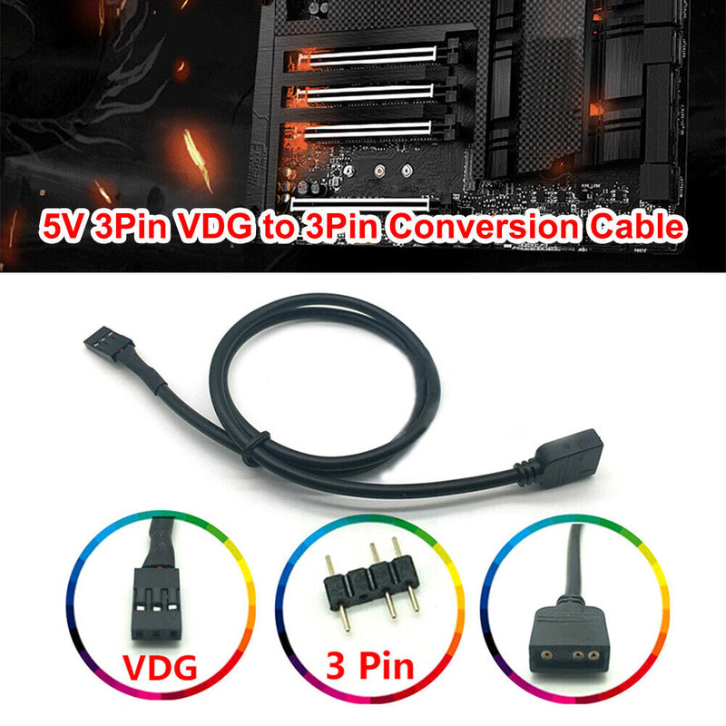 Motherboard SYNC Adapter Cable RGB 5V VDG to 3 Pin Conversion Line (30cm)