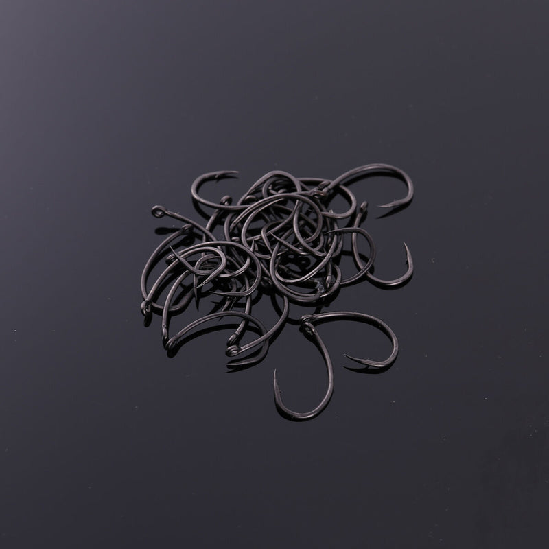 Carp Fishing Hooks, High Carbon Steel Bait Jig Fish Hooks with Sharp Barb, 20pcs