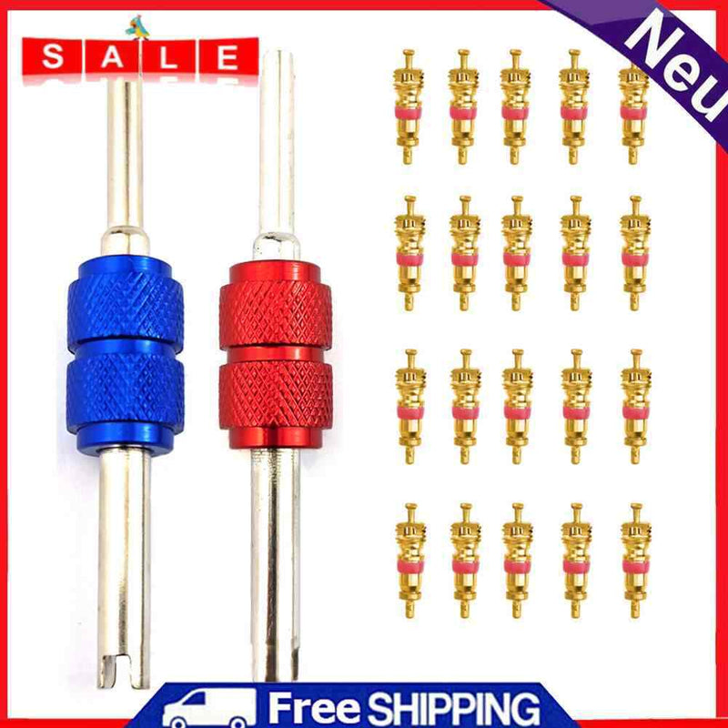 20pcs Motorcycle Valve Insert Installation Tool Cycling Repair Wartu